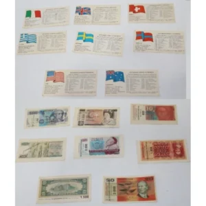 8 Χαρτάκια με Σημαίες και Νομίσματα