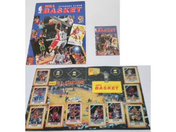 Άλμπουμ NBA Basket – Έκδοση Γιαννάκη, Συμπληρωμένο (λείπουν 6 χαρτάκια που δεν κυκλοφόρησαν) + 1 άδειο φακελάκι