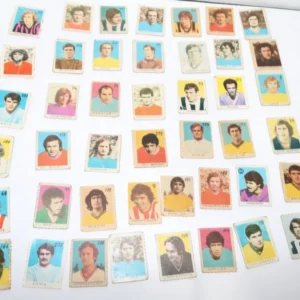 Συλλογή 44 Χαρτάκια με Έλληνες Ποδοσφαιριστές από τη Φυσαρμονική